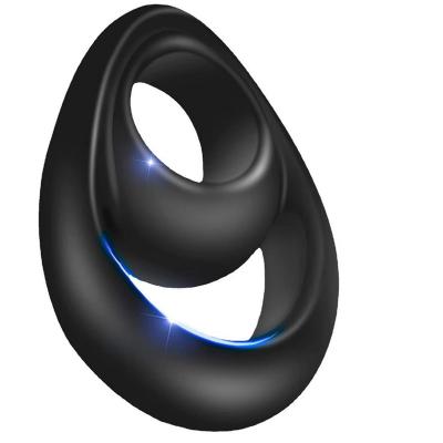 Silicone Male Penis   Couple Men Delay Double Condom Ring Masturbator Triple Cock