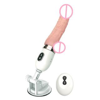 Silicone Realistic Dildo Vibrator Remote Control Penis Heating Telescopic Vibrating Simulator Glans S  For Woman