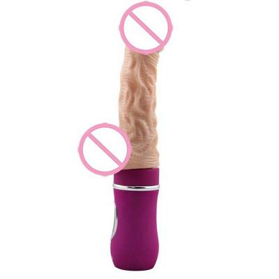 Soft Smart Heating Automatic Telescopic Dildo Vibrator  For Anal Vaginal Masturbation Machine