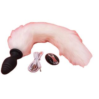 Vibrating Remote Control Butt Plug Fox Tail Vibrator Anal  Silicone Prostate Massager Couple  For Man Woman