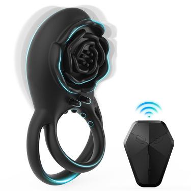 Vibrating Sex  Wireless Penis Rings Delay Ejaculation  Rose Cock Ring Vibrator For Men Male