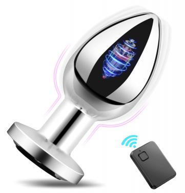 Wireless Remote Control Fetish Prostate Metal Anal Butt Plug Vibrator