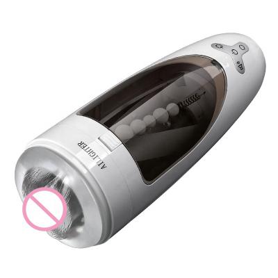 4d Channel Deep Throat Sucking Rotating Male Masturbator Artificial Vagina Pussy  For Men