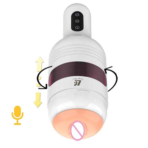 Automatic Telescopic Rotation Male Masturbator Piston Thrusting Cup Voice Moan Vagina Sex Machine   For Men