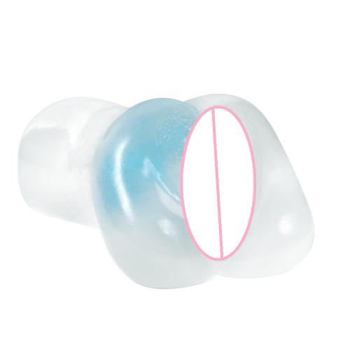 Crystal Transparent With Lock Fine Ring Famous Device Masturbation  Realistic Vagina Silicone Pocket Cup