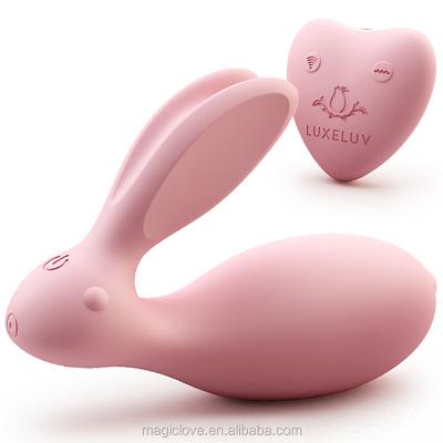 Dual Vibrator Strap On Dildo Recharge G Spot Clitoris Stimulator Rabbit  For Woman Lesbian Erotic