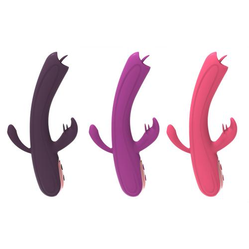 Female  Vibrators For Vagina G-spot Clitoris & Anal Massages Tongue-licking Dildo Masturbator