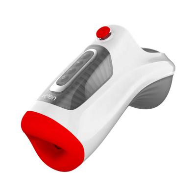 Real Oral Male Masturbator Deep Throat Air Control Vacuum Sucking Vibrating Sex Machine  For Men