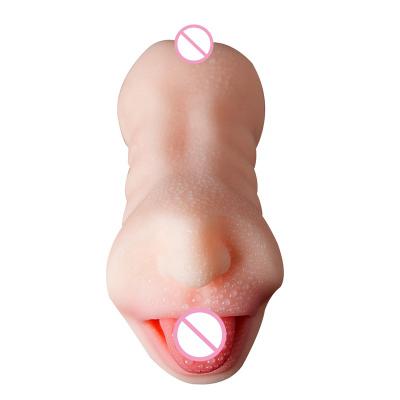 Realistic Pussy Vagina Mouth With Teeth Two-channel Oral Sex Vaginal Tongue Licking Male Venting Masturbation