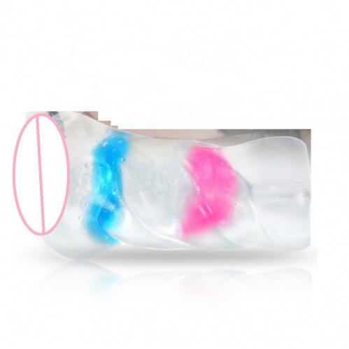 Realistic Transparent Vagina Pussy Male Masturbator Cock Ring  For Men Masturbating Trainer