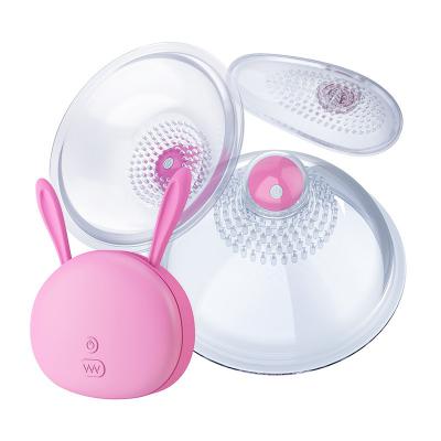 Remote Control Electric Clitoris Rabbit Breast Pump Enlargement Nipple Massage Vibrator Female  For Women
