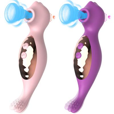 Wholesale 3 In 1 G Spot Breast Vibrating   Woman Flap Clitoral Dildo Clitoris Sucking Vibrator For Women