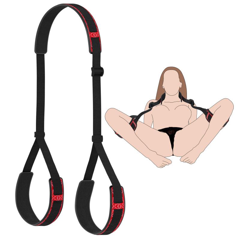 Adjustable Strap  Bondage Harness Set Bdsm Sex Rope Kit Leg Thigh Sling Restraints Leather Tape Cuffs Collar Whip