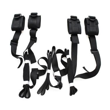Set Stainless Steel Handcuffs Ankle Restraints Leather Bondage Bdsm Kit Whip Paddle For Couples Women Made