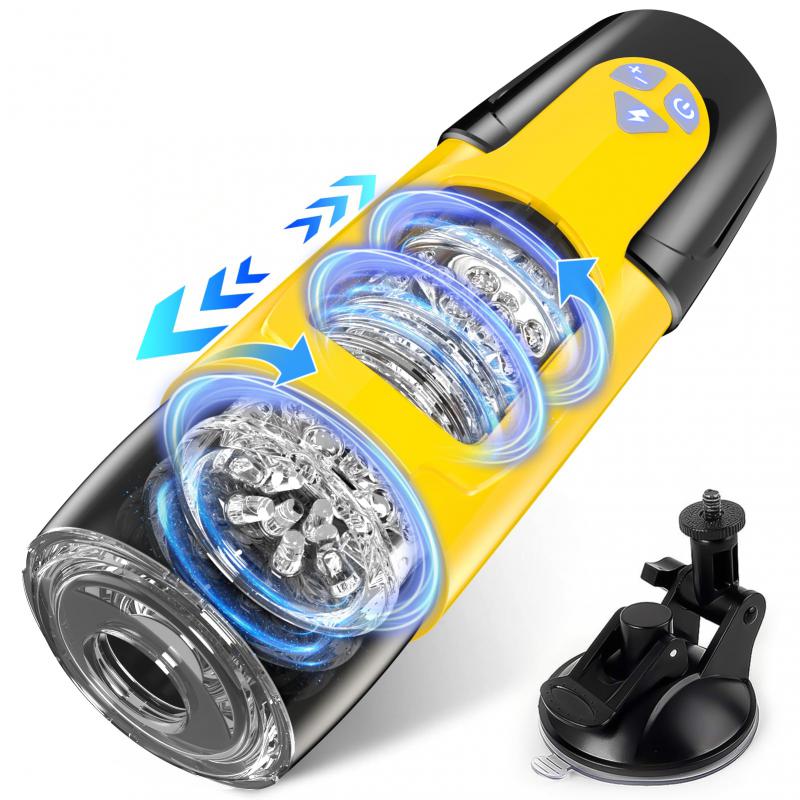 Tpe Masturbator 7-mode Pocket Pussy And Suction Base Penis Stimulating Cup Convenient  For Male Use