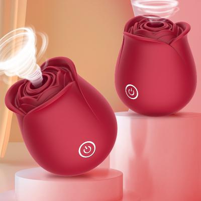 Electric Vibrator For Women Couples   10 Speed Tongue-like Clitoral Thrusting Rose Dildo Sucking