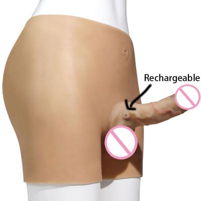 High Elastic Liquid Silicone Strap-on Harness Soft   With Panties Solid Penis Couples Wear For Women