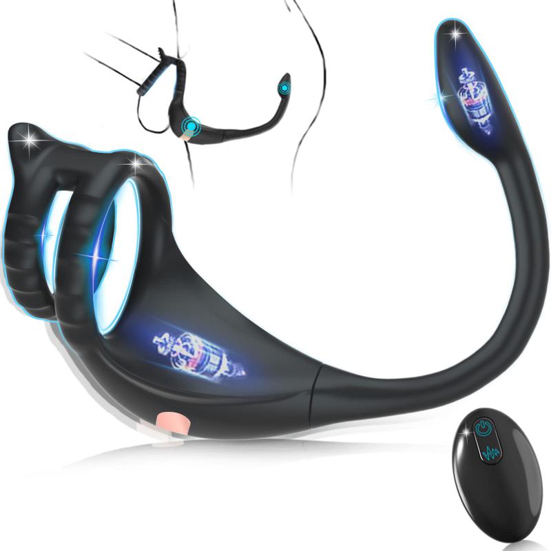 Mini Bullet Remote Control Prostate Massager Usb Powered Cock Ring Stimulator  Men's Vibrating