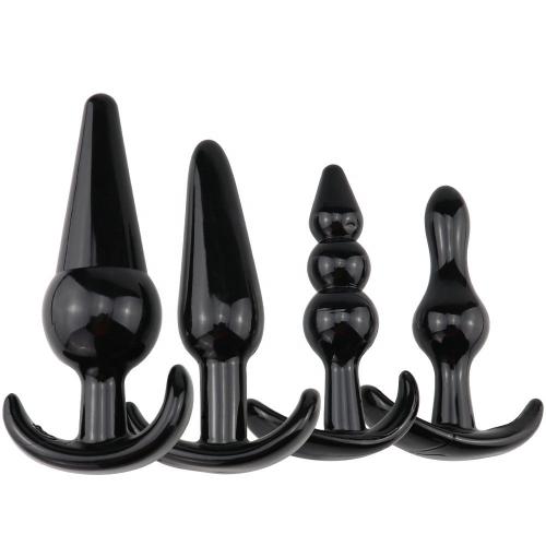 Pack Of 4 Beginner Anal Dildo Set Silicone Butt Plugs For Beginners Starter