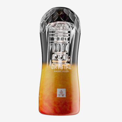 Portable Transparent Pocket Pussy Stroker Vagina Soft Tpe Male Masturbator Manual Sucking   For Men