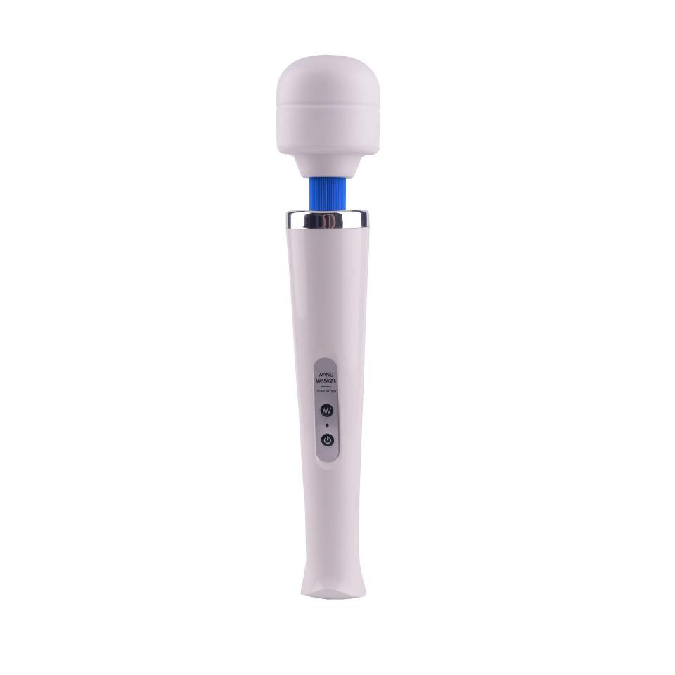 Rechargeable Magic Wand Massager Soft Silicone Head  Dildo Vibrator Multi-speed  For Women Couples