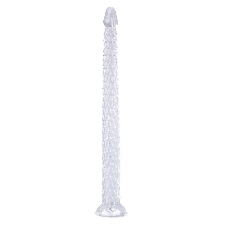 22.6 Inch Dragon Scale Anal Plug Premium High Transparency Tpe Soft Crystal Unisex  Sex Rear Entry  Made Of Silicone