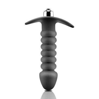 Vibrating Silicone Anal  2-in-1 Butt Plug Trainer Soft Massager Vibrator For Women Men