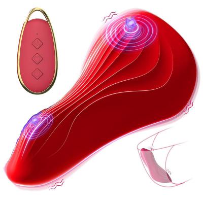 Sexy Female Liquid Silicone Clitoral Instant Tide Tongue Licking Massager Wearable Vibrator Wand Invisible For