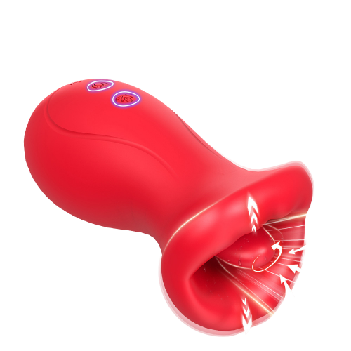Cross-border Direct Factory New Usb Powered Female   Dildo With Tongue Licking & Breast Clitoral Vibrator