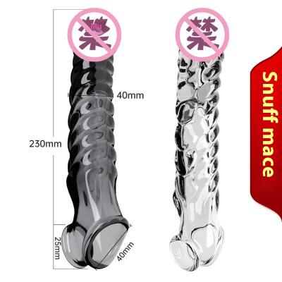 Cross-border New Male Silicone & Gel Penis Sleeve Long-lasting Thick Vibrating   From Factory