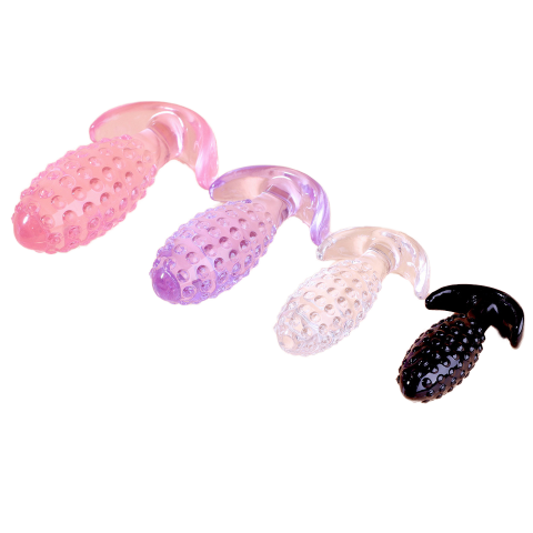 Fashionable Stainless Steel Anal Plug Set 4 Different Sizes Tpe Dildo & Beads For Butt