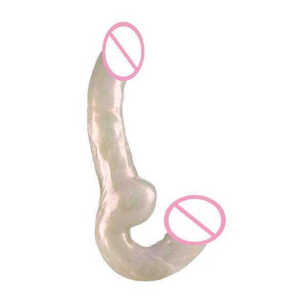 Macaron Tpe Double-headed Simulation Utensils Jx-qsd-014 Safe Sex   Soft Material For Male And Female