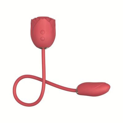 New Sexy Double-headed Mini Vibrator Egg Women's Suck Spit Roses Clitoral Masturbation  Factory Direct From