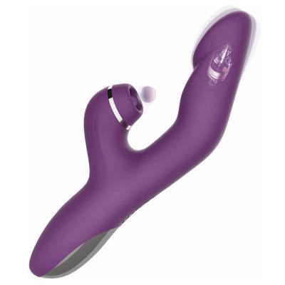 Rechargeable Silicone G-spot Dildo Clitoris Stimulator And Vibration  With Suction Feature For Women