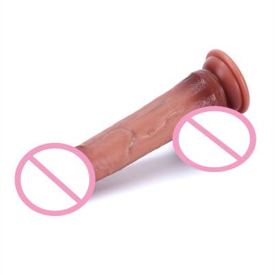 Soft Liquid Silicone   Huge Realistic Dildo With Vibrator For Women