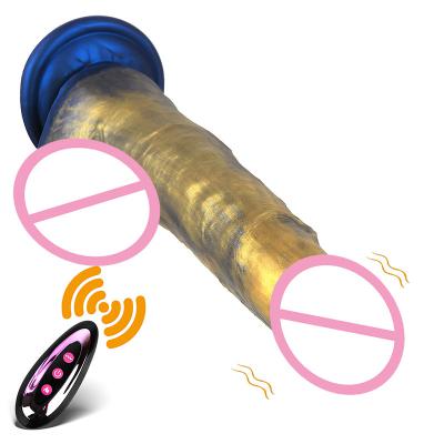 Super Strong Telescopic Heating Big Realistic Silicone Dildo Huge Thrusting Vibrator Xxl  For Women