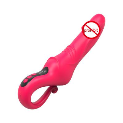 Usb-powered  Female Vibrators With Sucking & Peristaltic Warming Stick  Pull Display