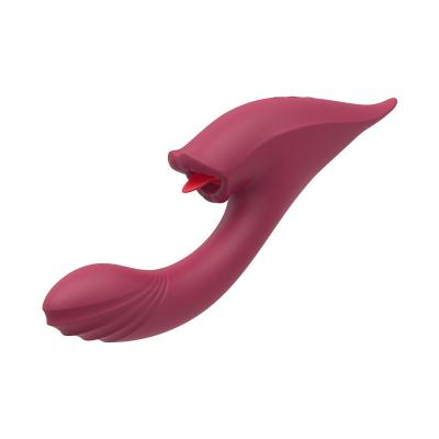 Usb Powered  Liquid Silicone G-spot Vibrator Female Masturbation Tongue Licker Wholesale Trade From Manufacturer