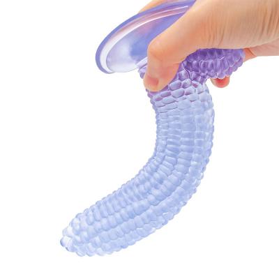 Wholesale Factory   Cross-border Pvc Strap-on Dildo Female Masturbator Penis Simulation Corn Design