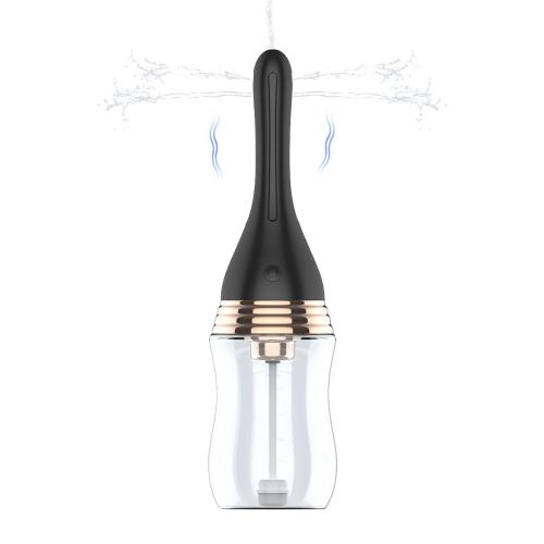 Wholesale New Electric 3 Speed Silicone Anal Plug  Vibration Water Spray Enema For S Backyard Cleaner