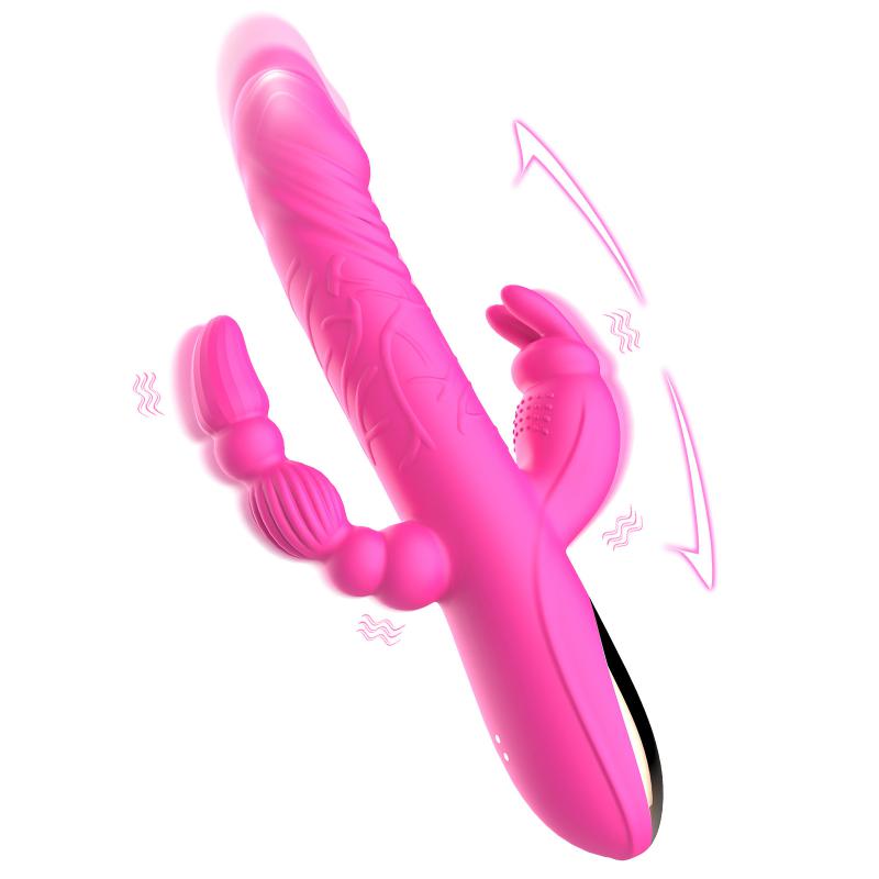 3in1 G Spot Rabbit Vibration  Anal Breast Women Dildo Vibrator Wand Massager Clitoris Stimulator   For