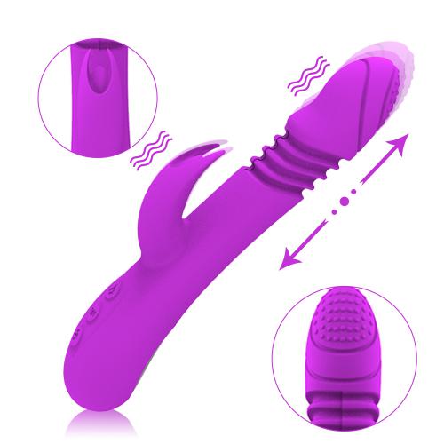 Wireless Telescoping Sex Heat Rotary Bead Rod Vibrator  G Spot Clitoral Dildo Vibrators Natural For Women