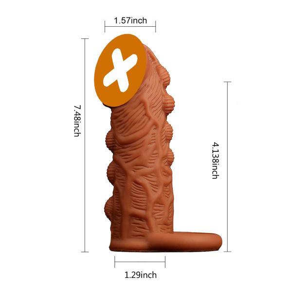 Foreign Trade  Liquid Silicone Penis Sleeve Male Wolf Tooth Delay Ejaculation Ring For Thickening Lengthening