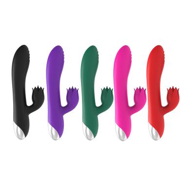 High Quality 10 Frequency Vibration Green Rose Massager For Women's