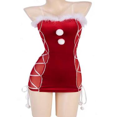 High Quality Christmas Sexy One-piece Dresses Hollow Out See Through Bodysuit Bunny Girl Lingerie
