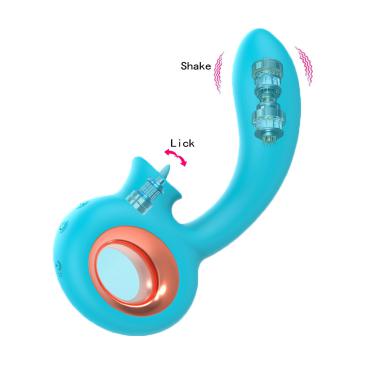 Hot Sale 2 In 1 Clitoral Licking Tongue Vibrator Rechargeable Clitoris Stimulator Suction Snail Vibration For Women Masturbation