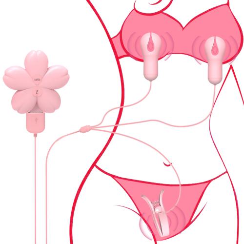 Hot Selling Women Breast Clamp And Clitoral Sucking Two In One Massage Vibrator Masturbation Stimulate   For Female