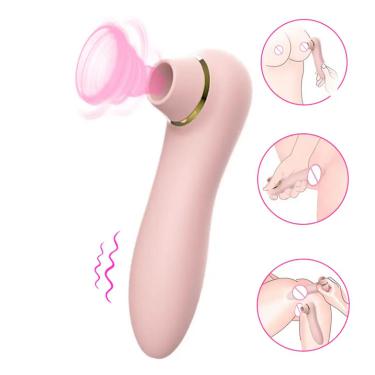 New Magnetic Rechargeable Vibrating & Sucking 2 In 1 Female Masturbation Fast Orgasm  For Women Plug-in Vibrator