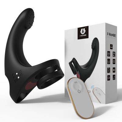 New York Collection Soft Silicone   Prostate Massager Cock Ring With Remote Control Penis Vibrator Sleeve