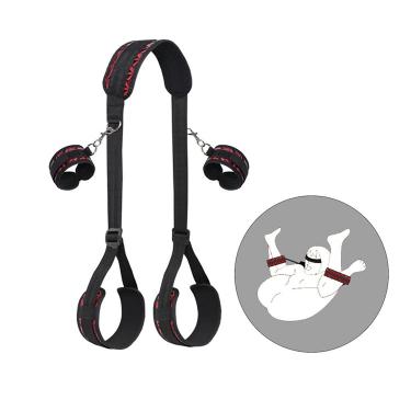 Position Harness Neck To Ankle Thigh Cuff Fetish Handcuffs Blindfold Bdsm Sex Bondage Restraints Set With Inflatable Ramp Pillow